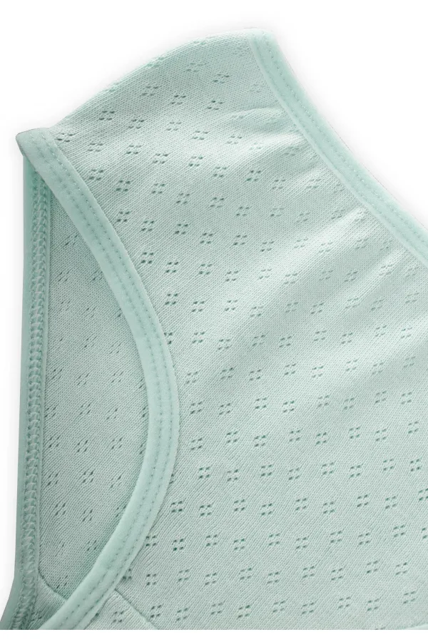 Double-Piece Trimmed Slip Panties, Ages 2-9, Air-Conditioned, Mint Green
