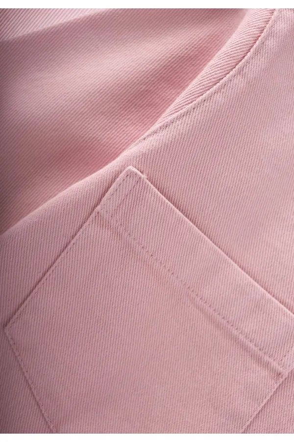 Large Double Pocket Gabardine Jacket for 2-7 Years Pink