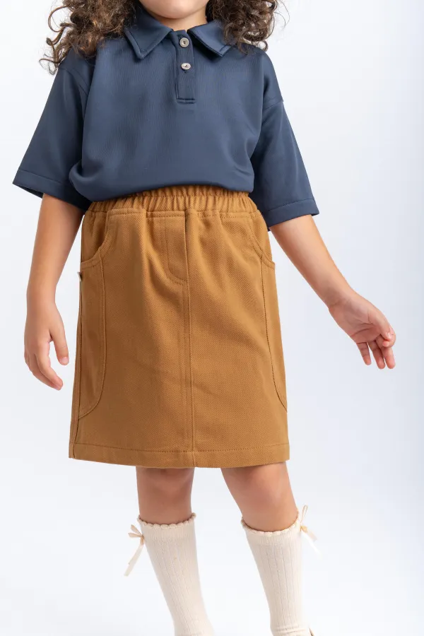 Gabardin Etek 2-7 Yaş Taba