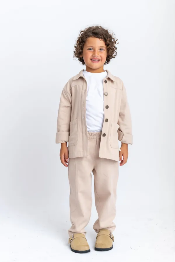 Veste en gabardine beige 2-7 ans