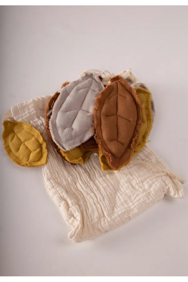 Bannière en mousseline à feuilles de noyer pour chambre d'enfant, jaune moutarde