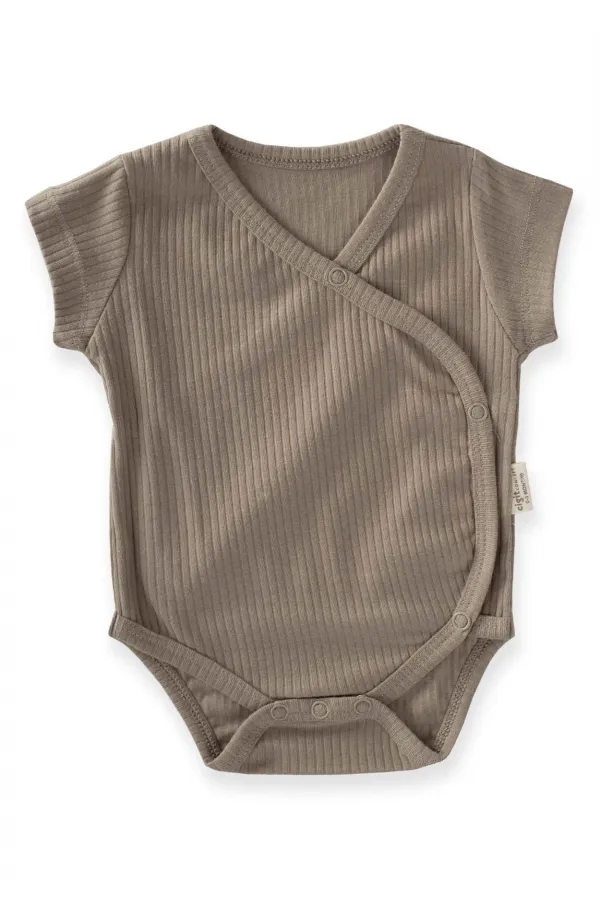 Corduroy Double Breasted Bodysuit 0-6 Months Mink