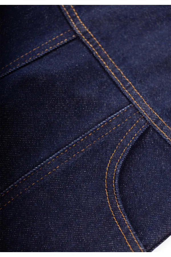 Salopette en jean avec poches latérales pour enfants de 2 à 7 ans, bleue