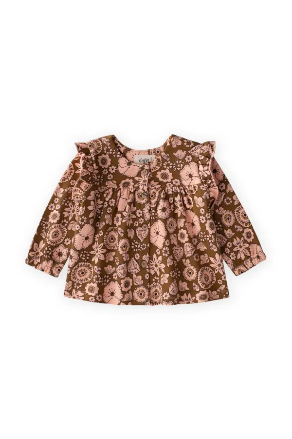 Gilet oversize à motifs, 1-5 ans, vert