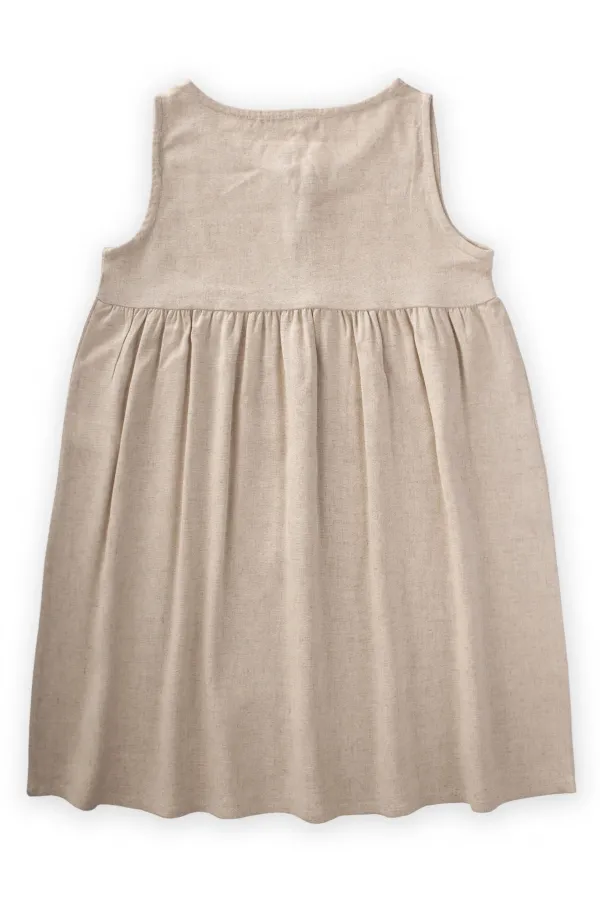 Robe en lin à lacets 2-6 ans Naturel