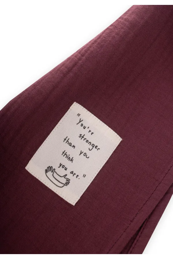 Çocuk Fular 25X140 Cm Mürdüm