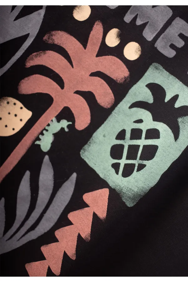 Baskılı T-Shırt 3-10 Yaş Siyah