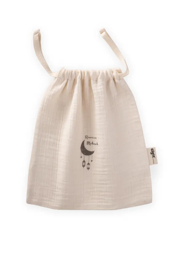 Organic Ramadan Muslin Pouch 25X30 Cm Natural