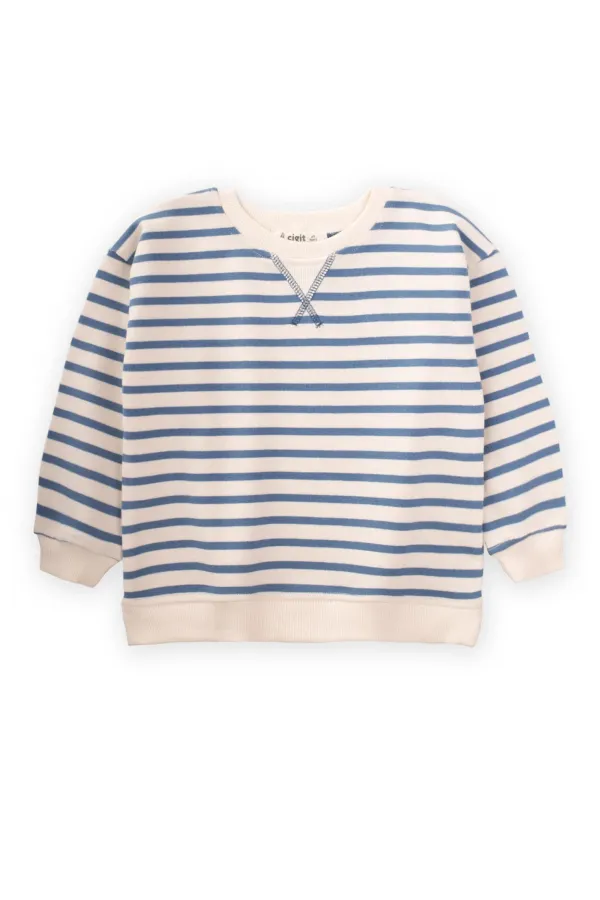 Striped Cardigan Detailed Seasonal Sweater 2-12 Years Indigo Blue