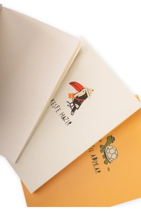 Üçlü Blok Not Safari Temalı