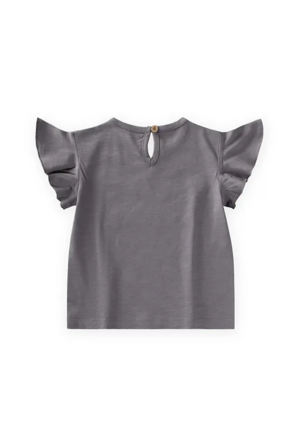 Pullu T-Shirt 1-10 Yaş O Gri