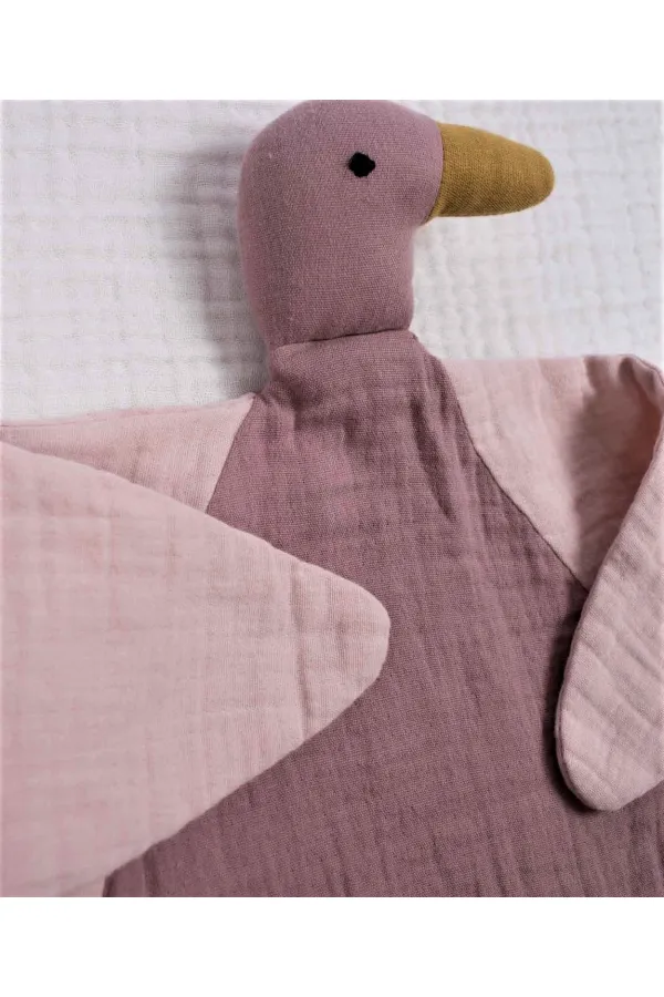 Duck Muslin Sleeping Companion (Washed) 35x35 cm Powder-Copper