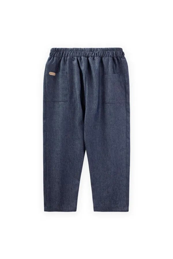 Pantalon à poches, bleu marine, 8-12 ans