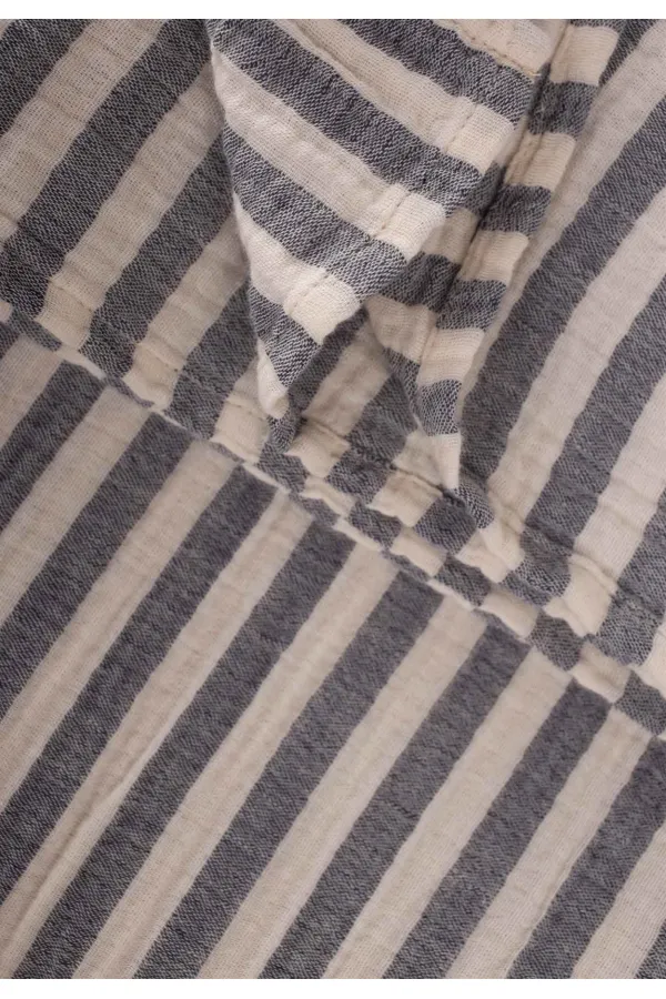 Natural Blanket 90X100Cm Smoked Thick Striped