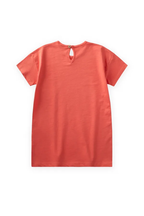 Tunic T-Shirt 4-12 Years Coral