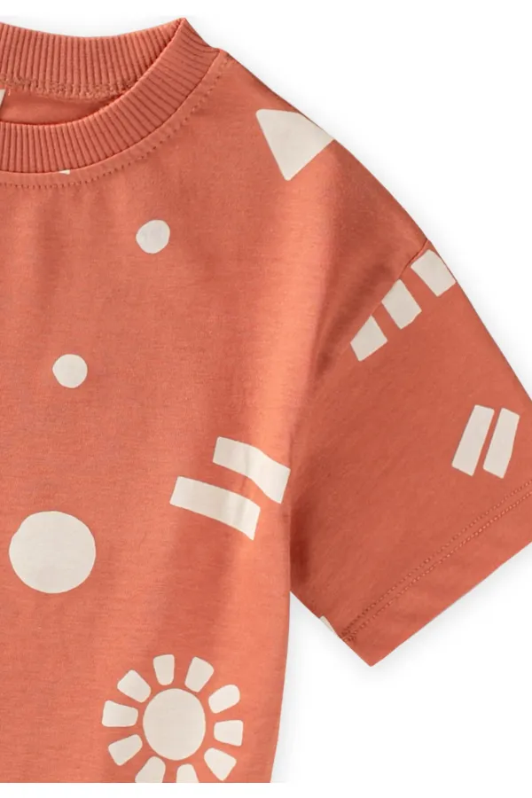 Ensemble pantalon et t-shirt bio, 2-12 ans, orange