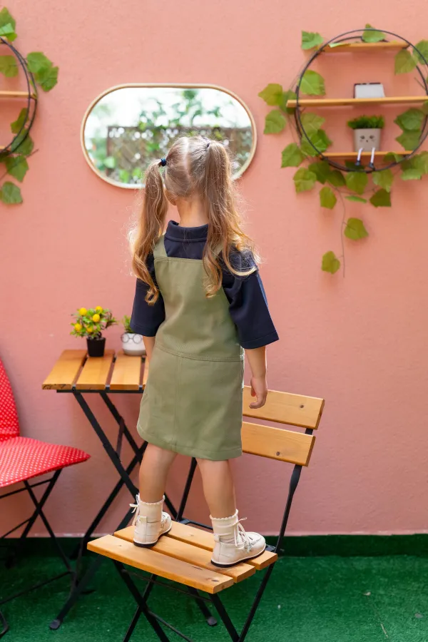 Gabardin Jile 2-7 Yaş Olive