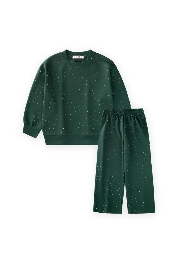 Complete Modal Set with Rhinestones, Ages 3-8, Green