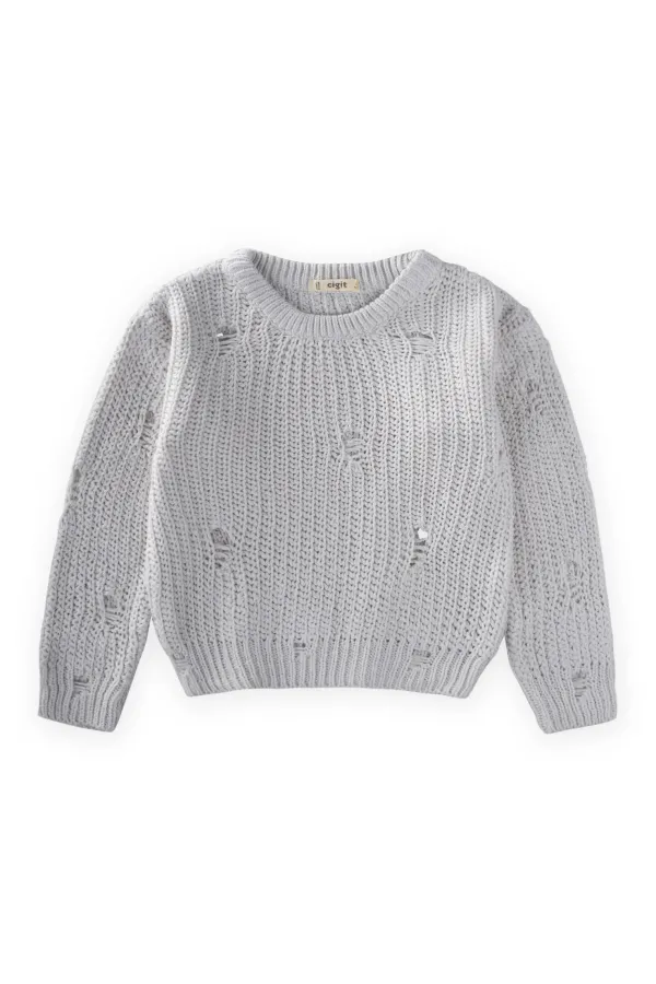 Thessaloniki Knit Sweater, Ages 2-8, A, Grey