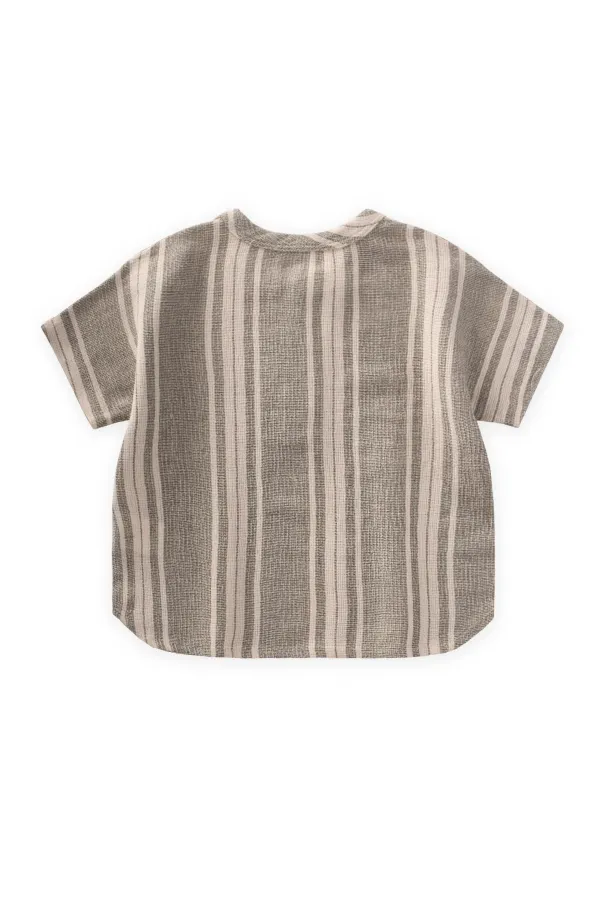 Oversize Yarım Patlı Gömlek 1-7 Yaş Yeşil