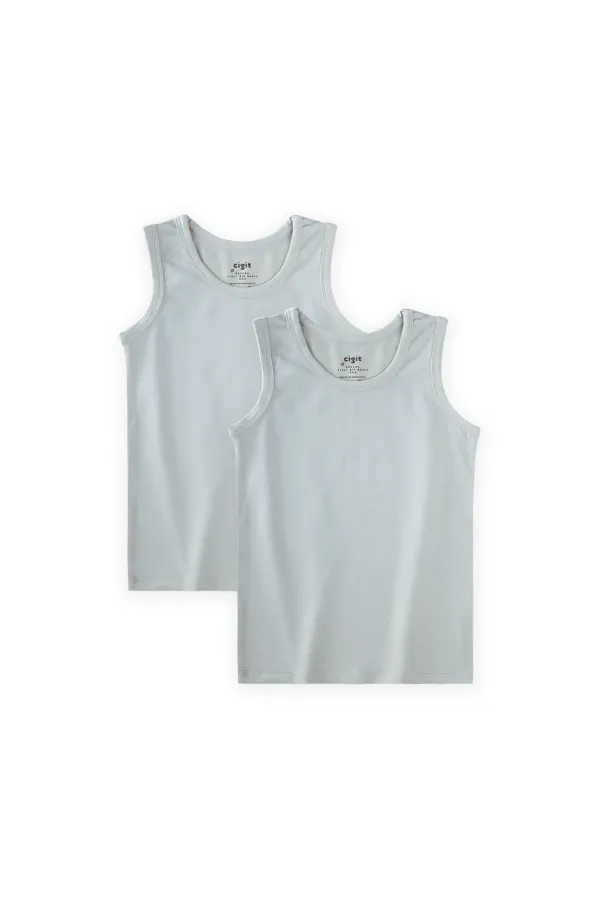 Débardeur deux pièces à larges bretelles pour enfants de 2 à 11 ans