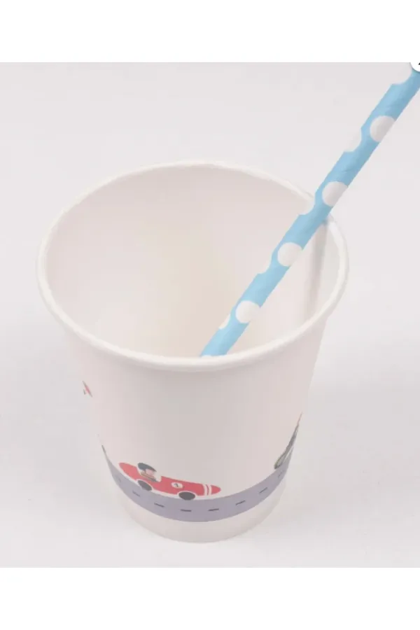 8'Lı Karton Bardak Trafik Desen