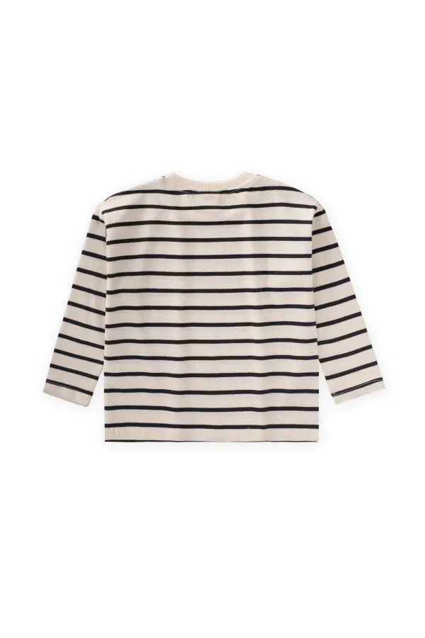 T-shirt rayé saisonnier, 1-10 ans, rayures noires