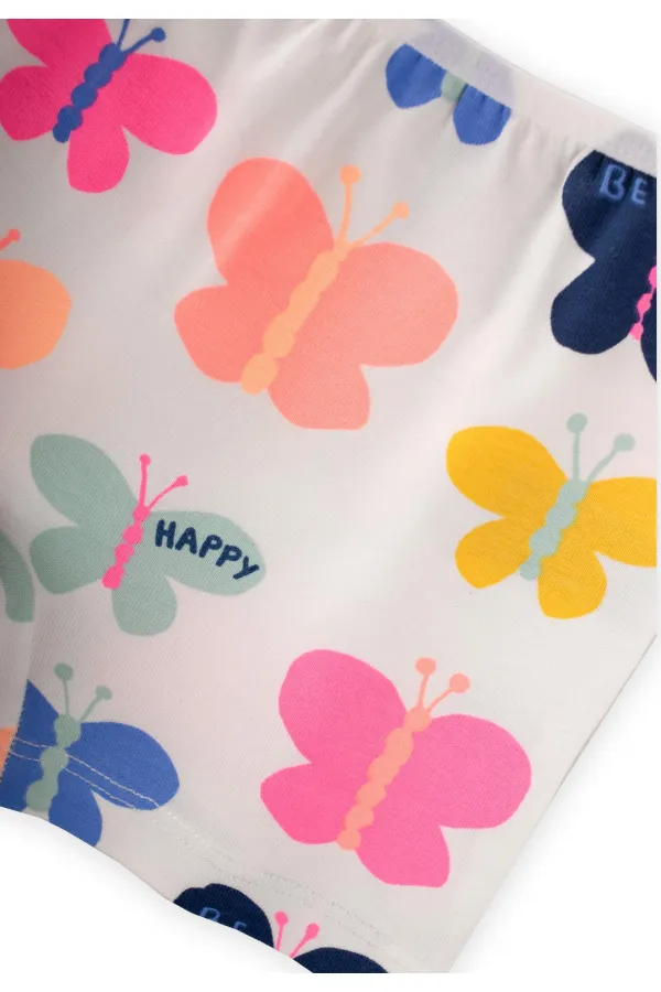 Üçlü Biyeli Kız Boxser 2-9 Yaş Kelebek Desen