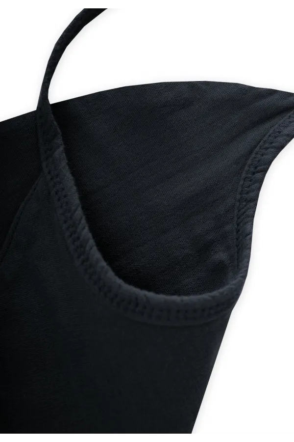 Organik Müslin Mama Önlüğü Antrasit