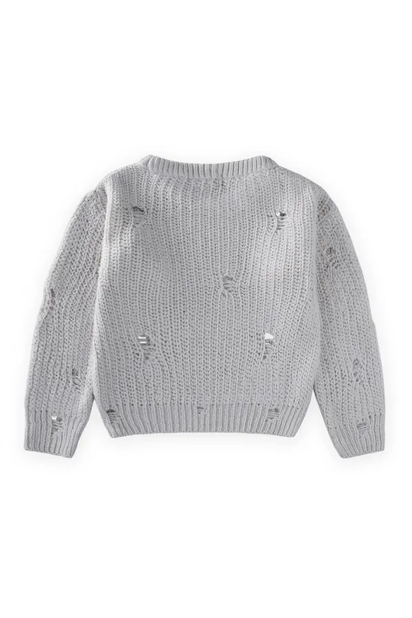 Thessaloniki Knit Sweater, Ages 2-8, A, Grey