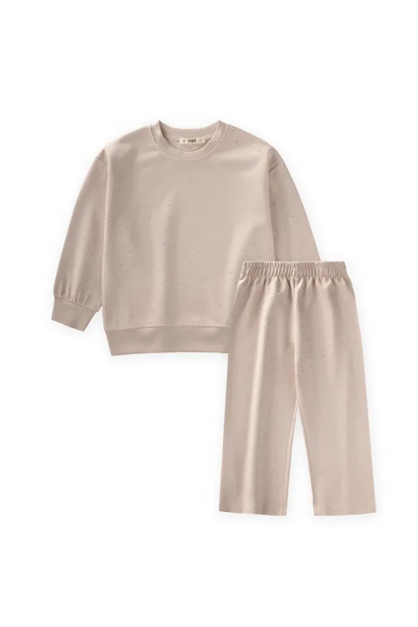 Complete Modal Set with Rhinestones, Ages 3-8, Beige