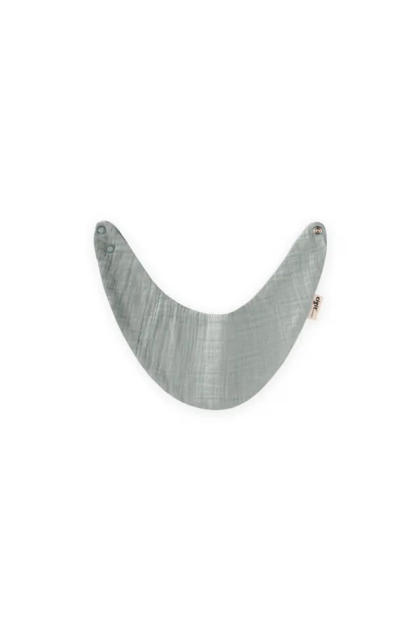 Triangle Back-Tie Muslin Baby Bib, Mint Green