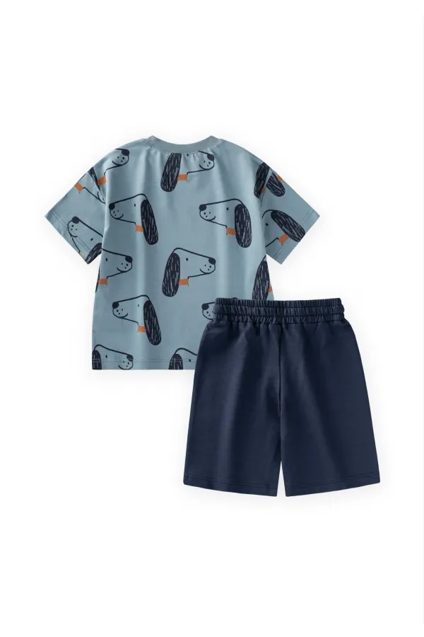 Desenli Kapri Takım 1-8 Yaş Mavi