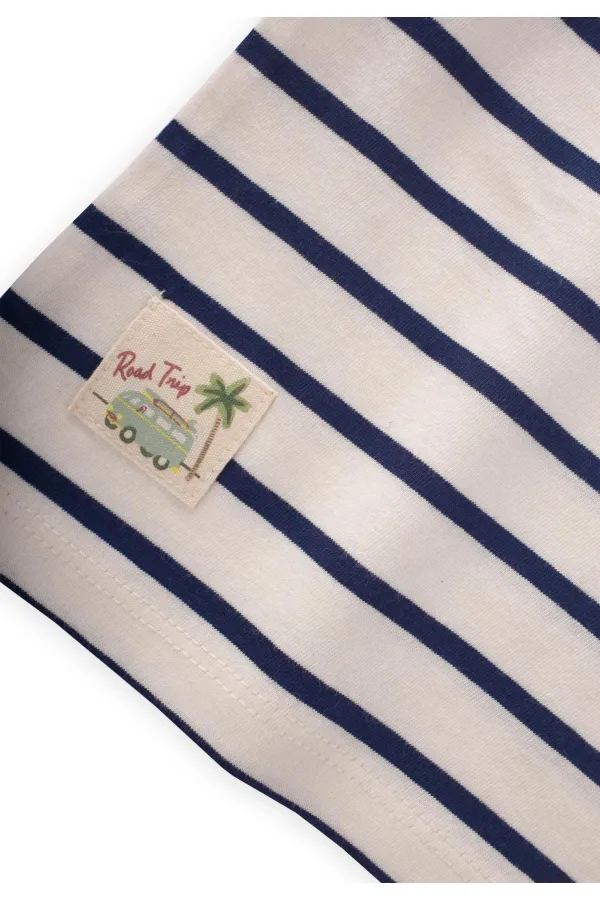 Striped Shorts Set for 1-7 Years Old Navy Blue Striped Shorts Set for 1-7 Years Old Navy Blue