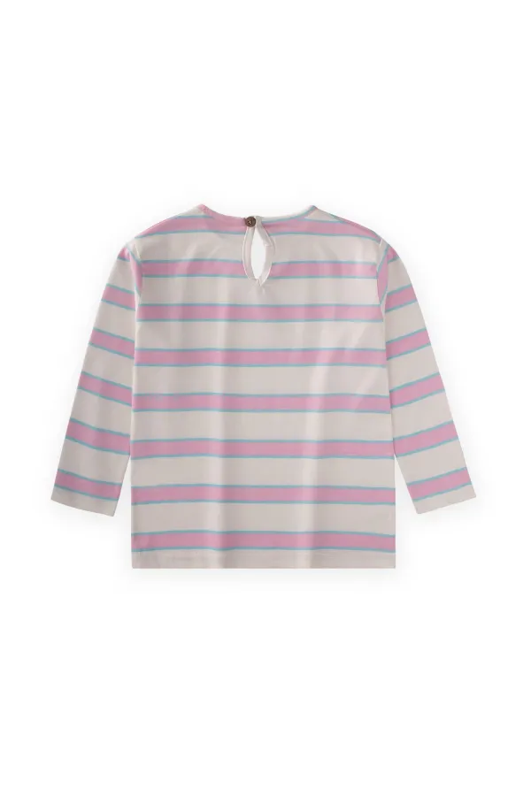 Striped Long Sleeve T-Shirt 2-8 Years Old Pink Blue Striped