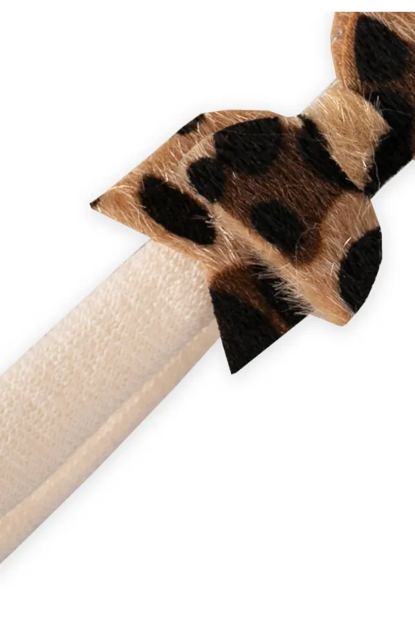 Tokalı Ve Kurdeleli Bandana Leopar Desen