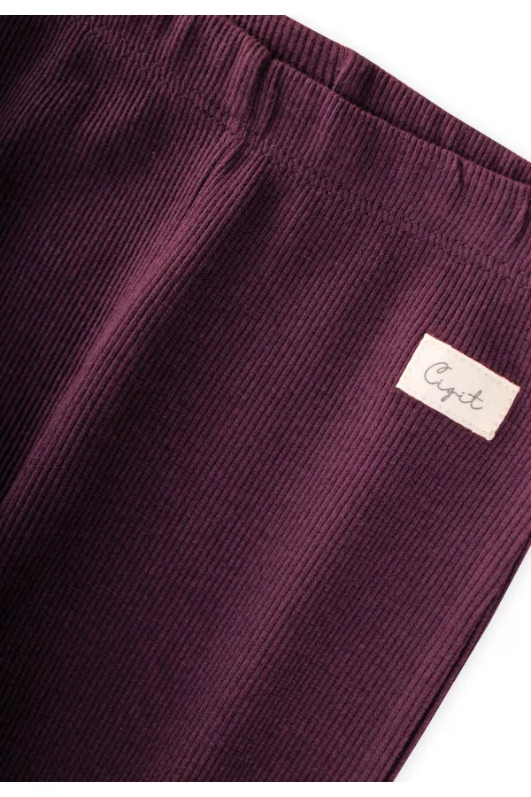 Tayt Pantolon 1-5 Yaş Bordo