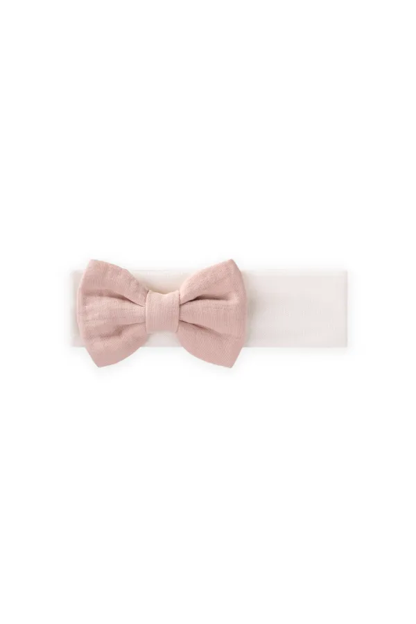 Ribbon Baby Bandana Powder Pink