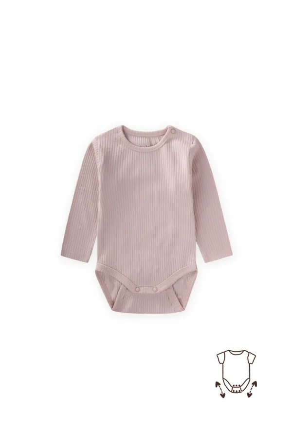 Stretchable Bodysuit 0-2 Years Powder Pink