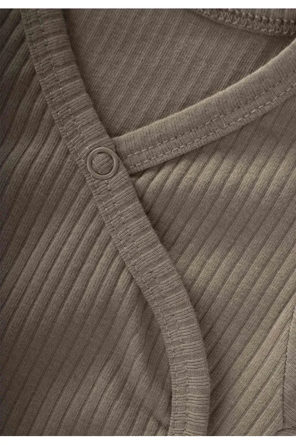 Corduroy Double Breasted Bodysuit 0-6 Months Mink