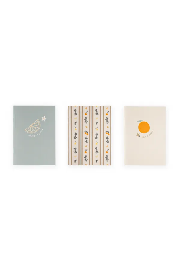 Triple Notepad Set with Fruit Theme