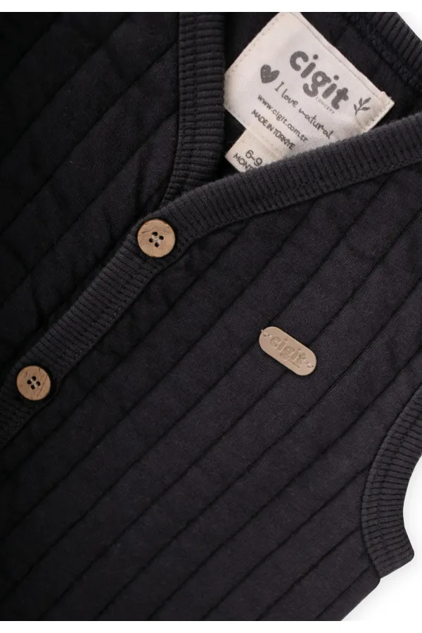 Quilted Vest 0-4 Years Anthracite