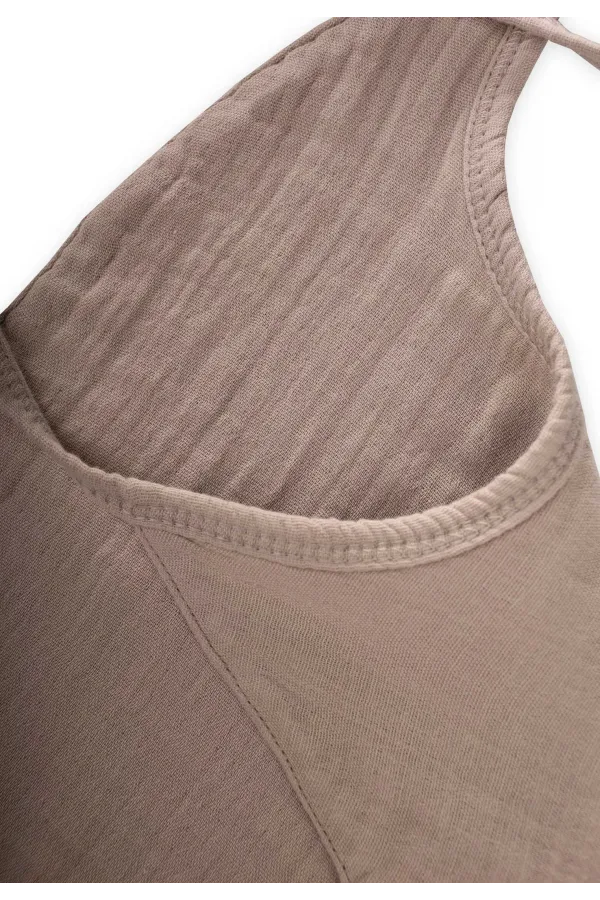 Organik Müslin Mama Önlüğü Vizon