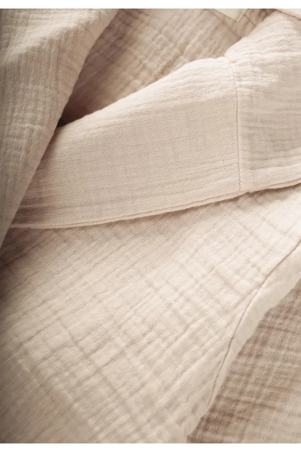 Double Layer Muslin Child Bathrobe 1-9 Years Natural