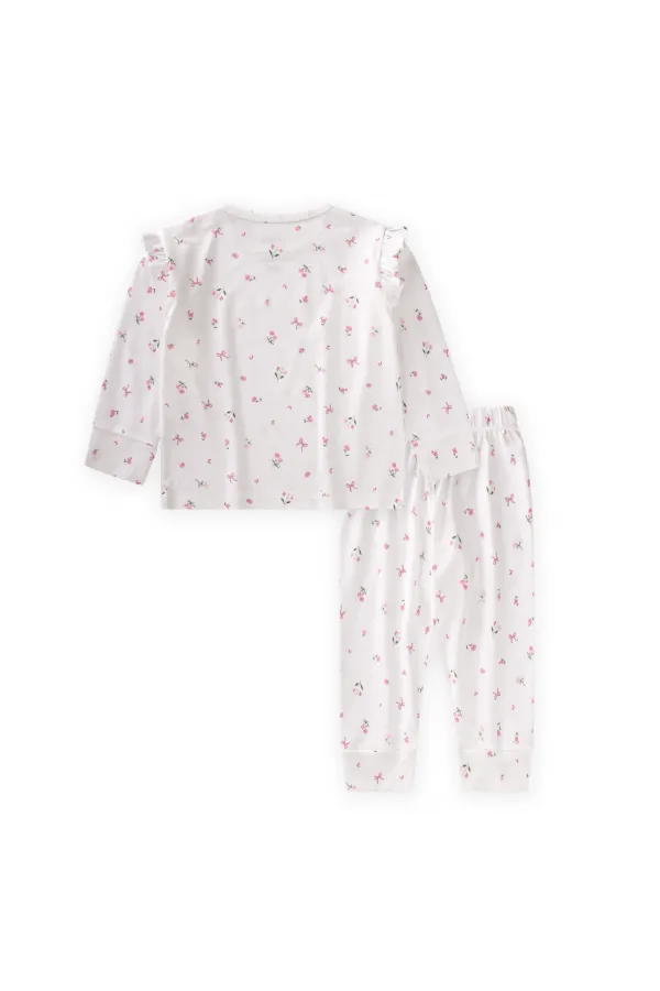 Ensemble pyjama pour enfants de 1 à 5 ans - Motif floral frais
