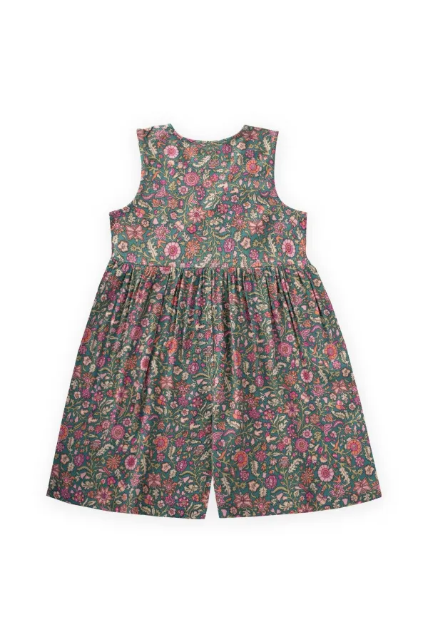 Desenli Viskon Tulum 2-8 Yaş Yeşil