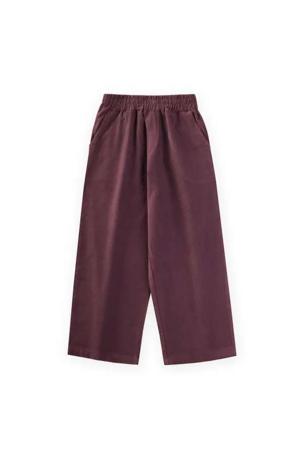 Pantalon en velours, 4-12 ans, prune