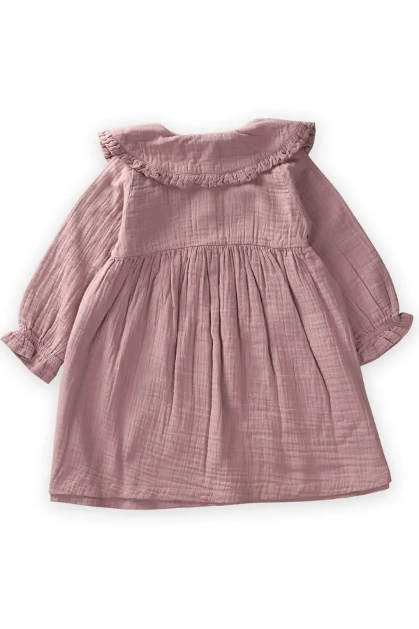Seasonal Dress with Collar for 2-10 Years Old, Lilac Seasonal Dress with Collar for 2-10 Years Old, Lilac