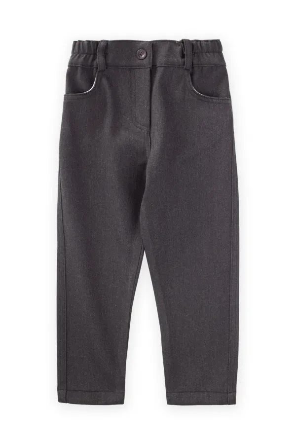 Pantalon en gabardine de lycra 2-7 ans anthracite