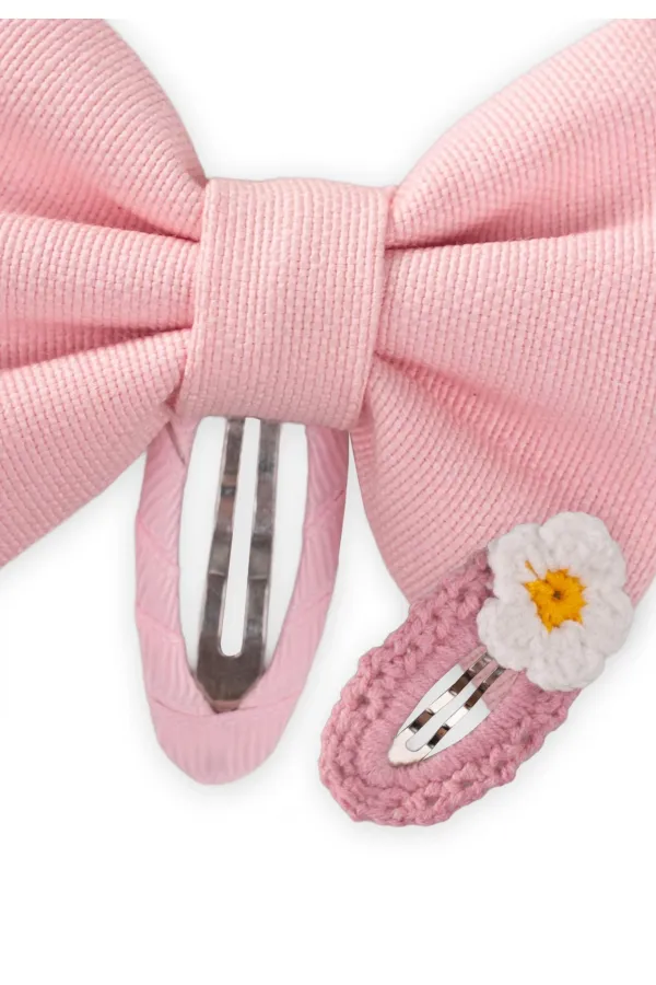 Kurdele Ve Örmeli Toka Pembe